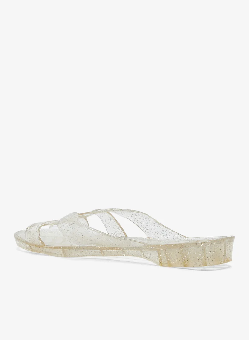 جينجر Jelly Strap Detail Flats